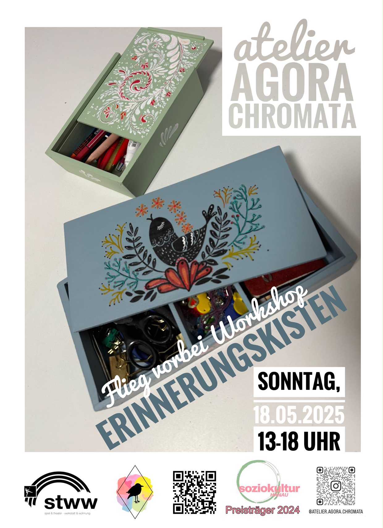 Flieg vorbei Workshop "Erinnerungskisten"