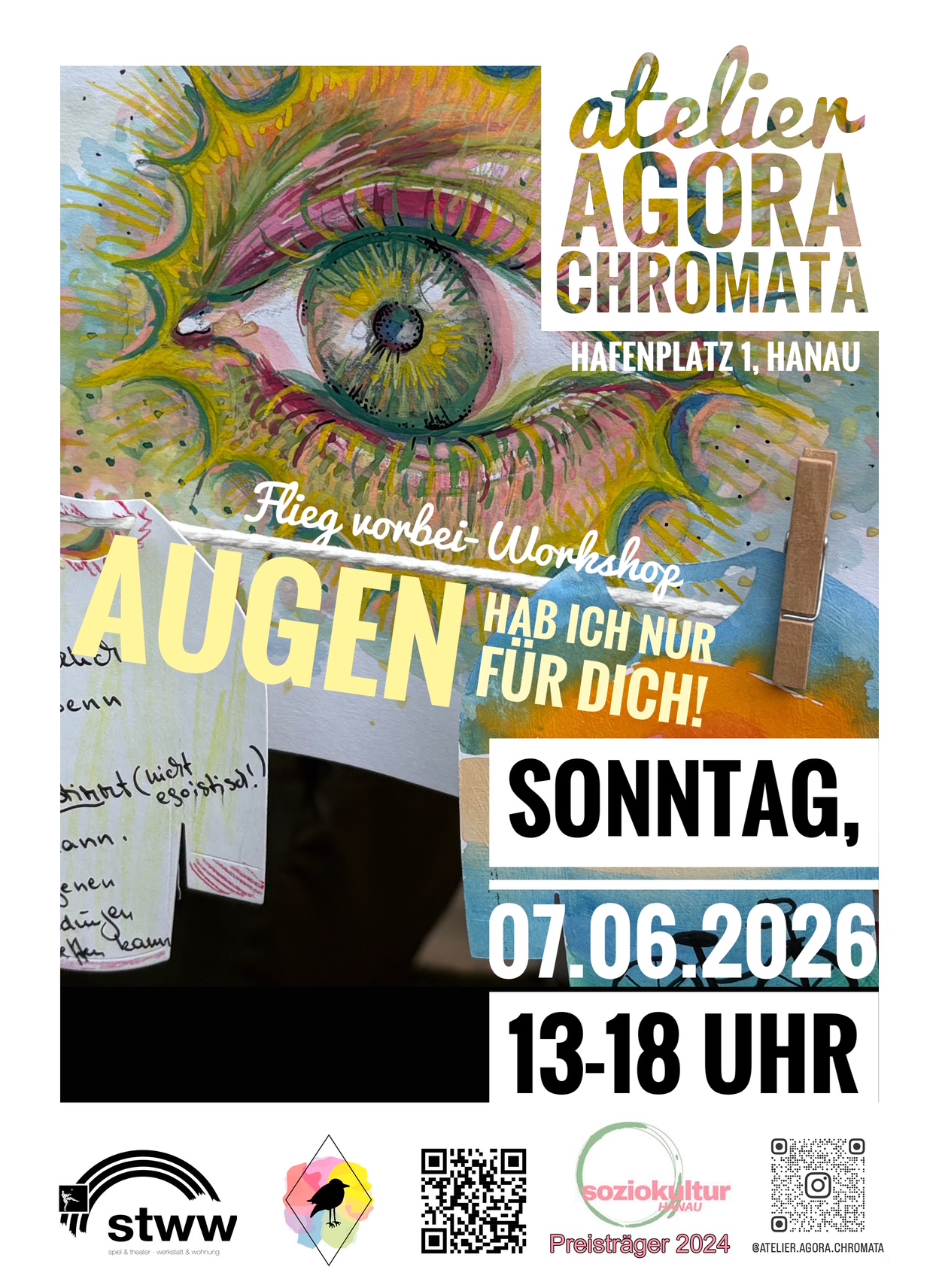 Flieg vorbei Worshop "Augen- das Tor zur Seele"